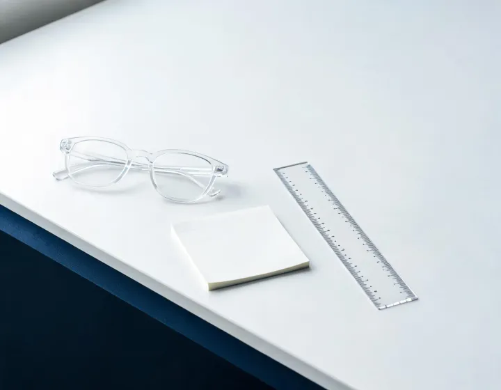 Clear frames and a destination note on a sourcing desk